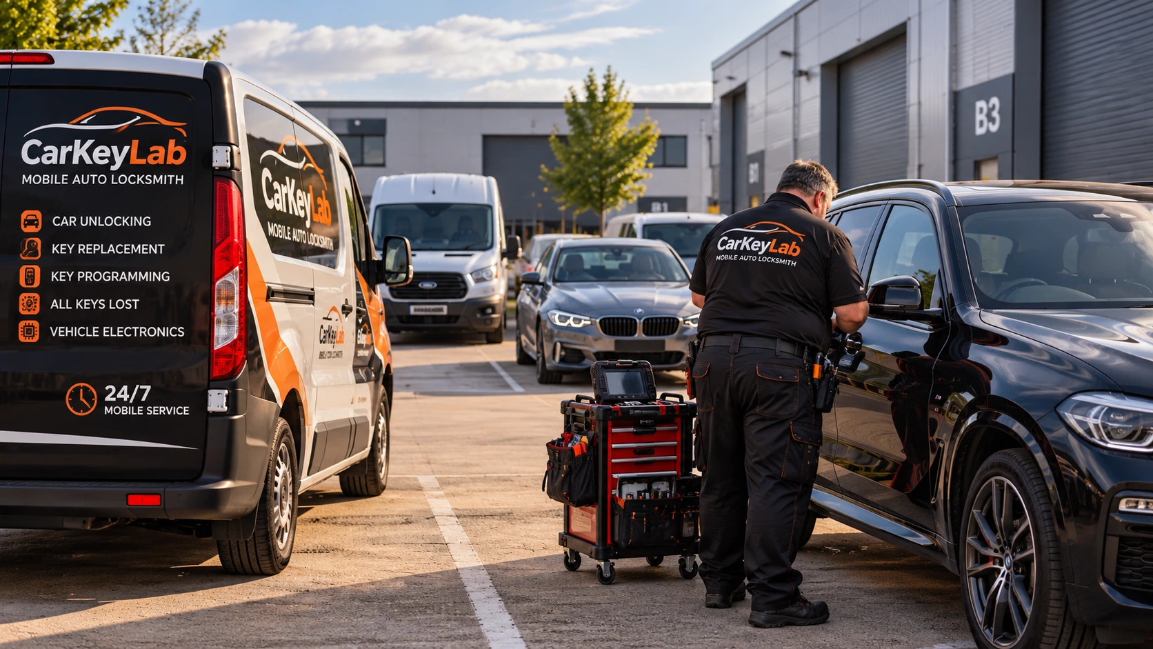 CarKeyLab mobile automotive locksmith assistance for cars and vans